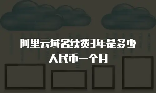 阿里云域名续费3年是多少人民币一个月