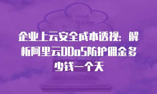 企业上云安全成本透视：解析阿里云DDoS防护佣金多少钱一个天