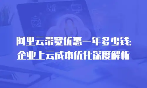 阿里云带宽优惠一年多少钱：企业上云成本优化深度解析