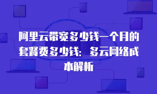 阿里云带宽多少钱一个月的套餐费多少钱：多云网络成本解析