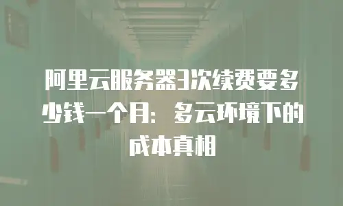 阿里云服务器3次续费要多少钱一个月：多云环境下的成本真相