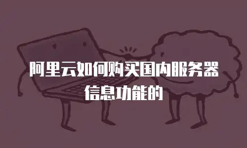 阿里云如何购买国内服务器信息功能的
