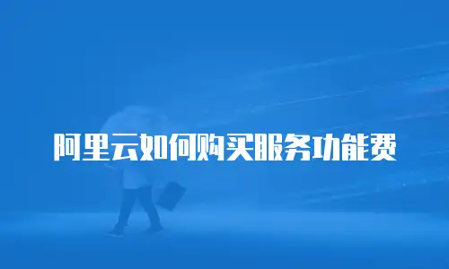 阿里云如何购买服务功能费