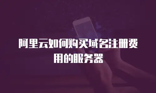 阿里云如何购买域名注册费用的服务器