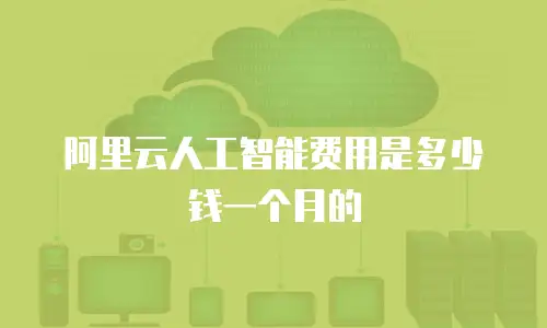 阿里云人工智能费用是多少钱一个月的