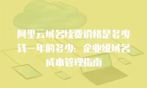 阿里云域名续费价格是多少钱一年的多少：企业级域名成本管理指南