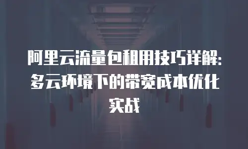 阿里云流量包租用技巧详解：多云环境下的带宽成本优化实战