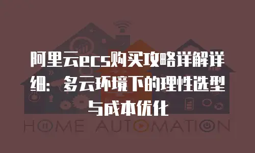阿里云ecs购买攻略详解详细：多云环境下的理性选型与成本优化