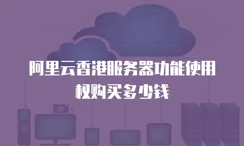 阿里云香港服务器功能使用权购买多少钱