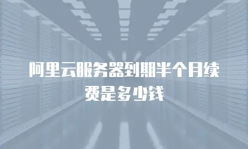 阿里云服务器到期半个月续费是多少钱