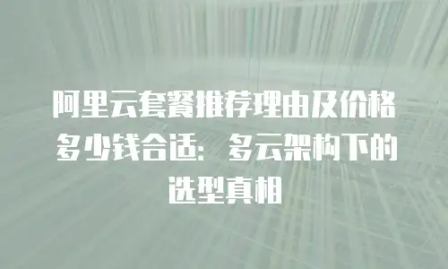 阿里云套餐推荐理由及价格多少钱合适：多云架构下的选型真相