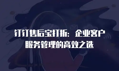 钉钉售后宝打折：企业客户服务管理的高效之选