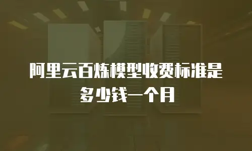阿里云百炼模型收费标准是多少钱一个月
