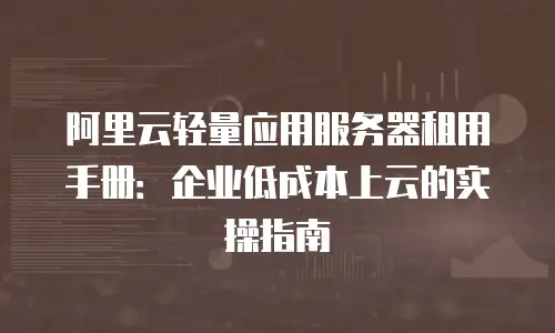 阿里云轻量应用服务器租用手册：企业低成本上云的实操指南