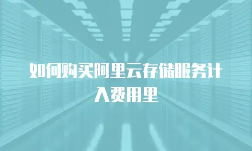 如何购买阿里云存储服务计入费用里