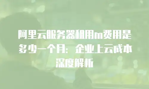 阿里云服务器租用m费用是多少一个月：企业上云成本深度解析