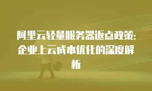 阿里云轻量服务器返点政策：企业上云成本优化的深度解析