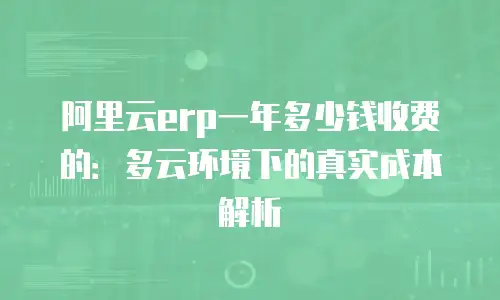 阿里云erp一年多少钱收费的：多云环境下的真实成本解析