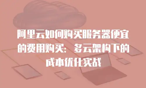 阿里云如何购买服务器便宜的费用购买：多云架构下的成本优化实战