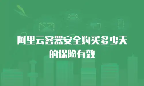 阿里云容器安全购买多少天的保险有效