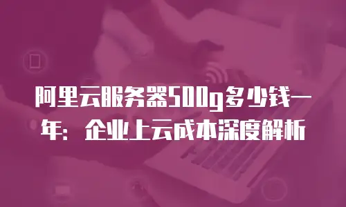 阿里云服务器500g多少钱一年：企业上云成本深度解析