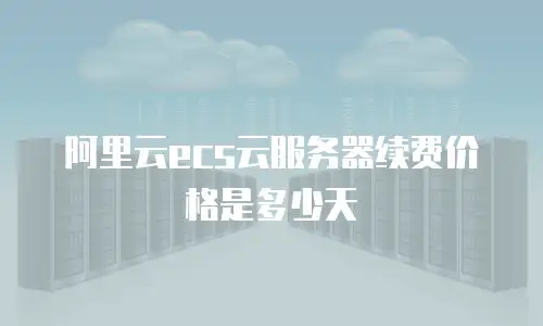 阿里云ecs云服务器续费价格是多少天