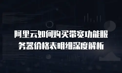 阿里云如何购买带宽功能服务器价格表明细深度解析
