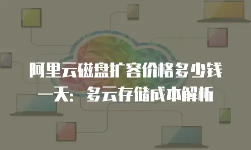 阿里云磁盘扩容价格多少钱一天：多云存储成本解析