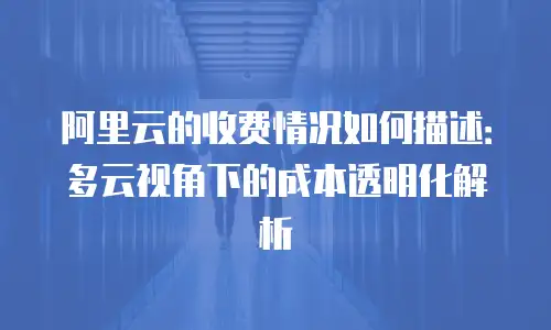 阿里云的收费情况如何描述：多云视角下的成本透明化解析