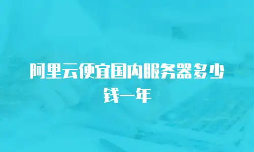 阿里云便宜国内服务器多少钱一年