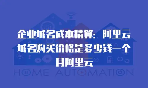 企业域名成本精算：阿里云域名购买价格是多少钱一个月阿里云