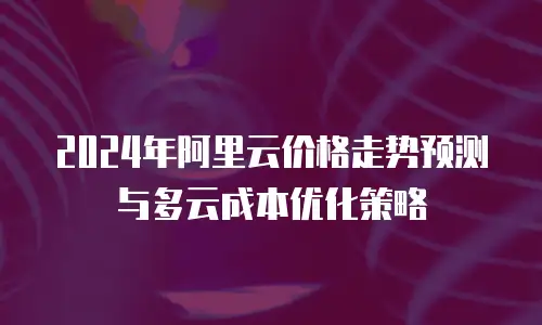2024年阿里云价格走势预测与多云成本优化策略