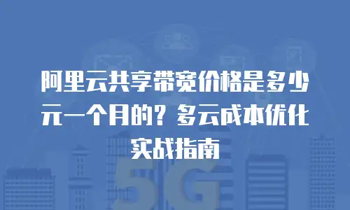 阿里云共享带宽价格是多少元一个月的？多云成本优化实战指南