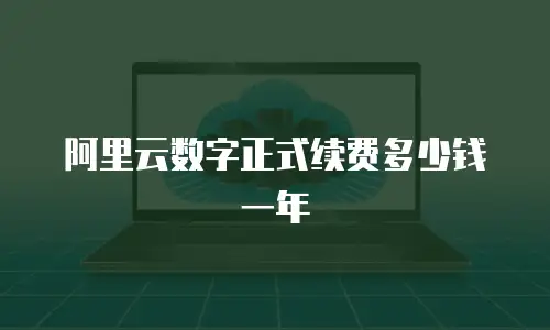 阿里云数字正式续费多少钱一年