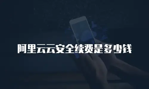 阿里云云安全续费是多少钱