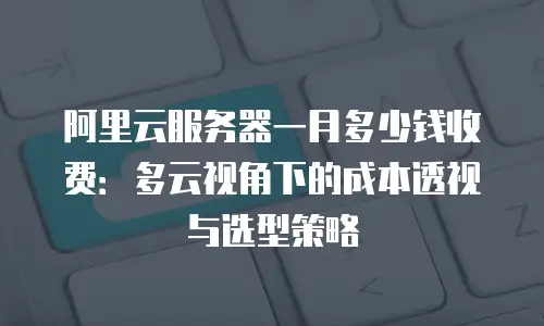 阿里云服务器一月多少钱收费：多云视角下的成本透视与选型策略