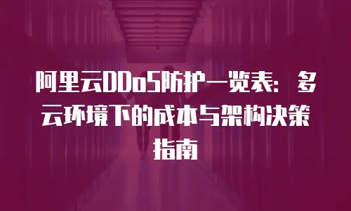 阿里云DDoS防护一览表：多云环境下的成本与架构决策指南