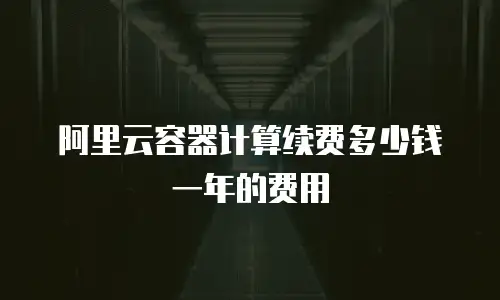 阿里云容器计算续费多少钱一年的费用