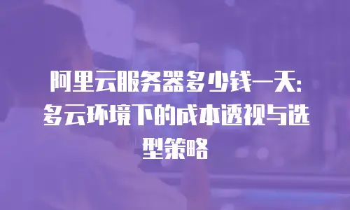 阿里云服务器多少钱一天：多云环境下的成本透视与选型策略
