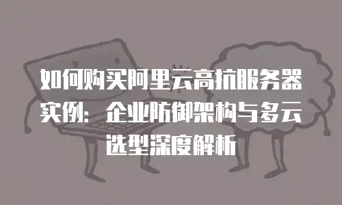 如何购买阿里云高抗服务器实例：企业防御架构与多云选型深度解析