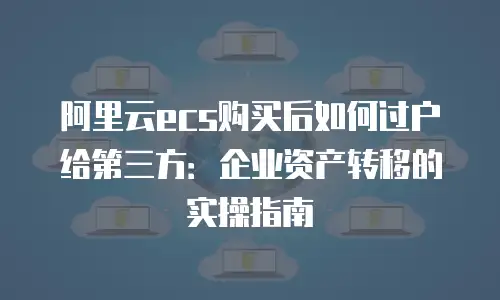 阿里云ecs购买后如何过户给第三方：企业资产转移的实操指南