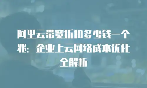 阿里云带宽折扣多少钱一个兆：企业上云网络成本优化全解析