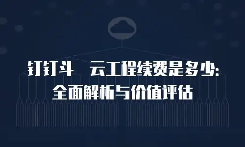 钉钉斗栱云工程续费是多少：全面解析与价值评估