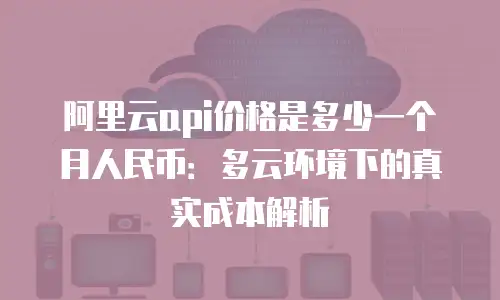 阿里云api价格是多少一个月人民币：多云环境下的真实成本解析
