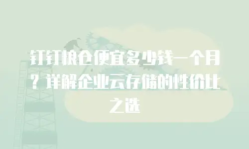钉钉粮仓便宜多少钱一个月？详解企业云存储的性价比之选