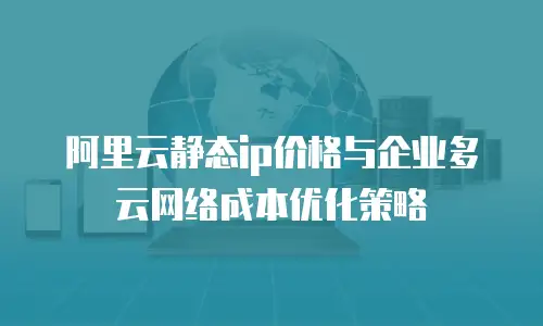 阿里云静态ip价格与企业多云网络成本优化策略