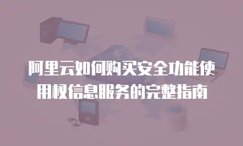 阿里云如何购买安全功能使用权信息服务的完整指南