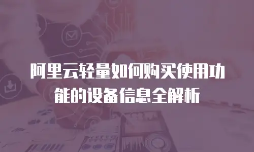 阿里云轻量如何购买使用功能的设备信息全解析