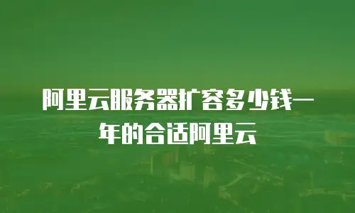 阿里云服务器扩容多少钱一年的合适阿里云