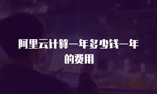 阿里云计算一年多少钱一年的费用